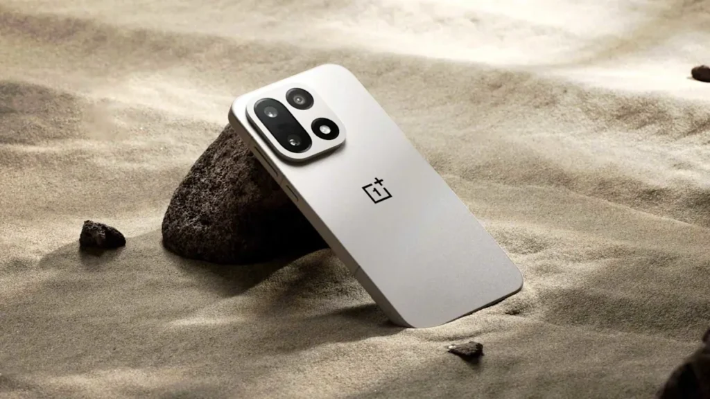 OnePlus 15 Sand Storm Design – Premium New Look OnePlus 15 Sand Storm colour back view”, “OnePlus 15 triple camera module