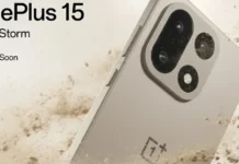 OnePlus 15 Review & First Look:Features, Launch Details OnePlus 15 Sand Storm colour back view”, “OnePlus 15 triple camera module